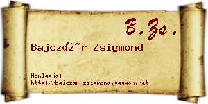 Bajczár Zsigmond névjegykártya